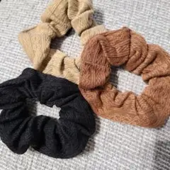 ニットシュシュ 3色セット