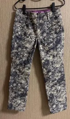 伊太利屋　マーブル柄 コーデュロイ パンツ　7号　美品のサムネイル