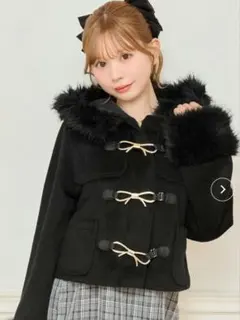 ロングダッフルコート レディース