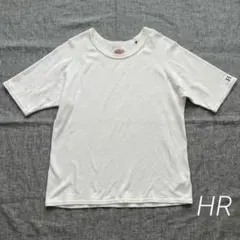 HR MARKET 半袖 Tシャツ ホワイトストレッチフライス 白 H刺しゅうのサムネイル