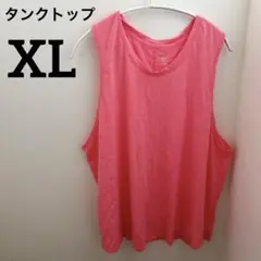 タンクトップ【XL】ピンク トップス ノースリーブ ヨガウェア 可愛い レア