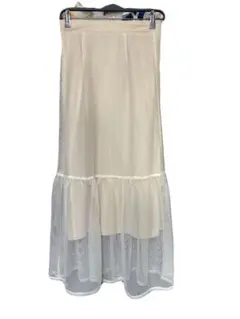 アイボリー メッシュ マーメイドスカート