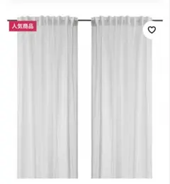 IKEA ASKKLOCKA レースカーテン 2枚組 ホワイト