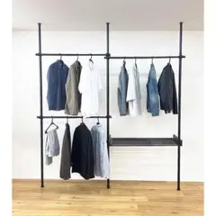 アイアンパイプハンガーラック　古着屋　店舗　什器　1620×1000 アイアンパイプハンガーラック 古着屋 店舗 什器 1620×1000 - メルカリ