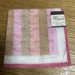 CELINE 大判ハンカチ ピンク