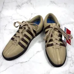 【新品】K-SWISS ベージュ クラッシック ストライプスニーカー 23のサムネイル
