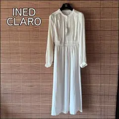 エブール　絹混　Vネックロングシャツワンピース　Aライン　コットンシルク　38 エブール 絹混 Vネックロングシャツワンピース Aライン コットンシルク