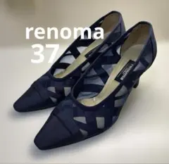 renoma レノマ　パンプス　メッシュ　ネイビー　37サイズのサムネイル
