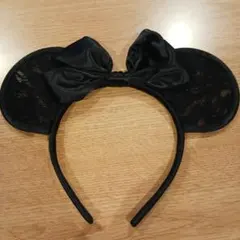 東京ディズニーリゾート ミニーカチューシャ ブラック　レース