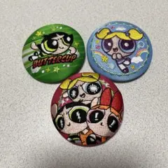 パワーパフガールズ 刺繍缶バッジ