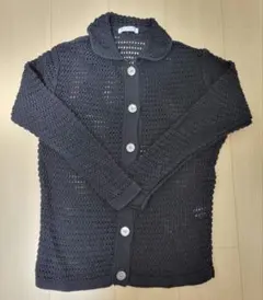 BEAUTY&YOUTH　コットンシルク メッシュニットカーディガン