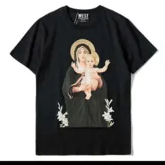 マリア柄 限定Tシャツ L ストリート ビッグシルエット ブラック