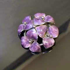 《ヴィンテージ美品》⭐︎エナメルFlower broach ブローチ 七宝焼 ♪⭐︎