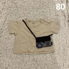 ptite main ベビー　ポケット付き　半袖Tシャツ