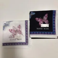 HANAÉ MORI 蝶デザイン ハンカチ 2枚セット　新品未使用