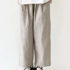 サマンサモスモス 総刺繍綿麻パンツ