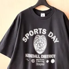 90sUSA製古着　ヴィンテージ　ロゴTシャツ　フロリダ州デイド警察　モノトーン