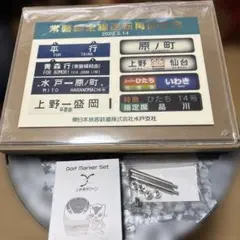 常磐線全線運転再開記念 ゴルフマーカー、スタンドセット。