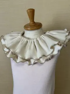 メロウスタイ　生成　リブニット　ハンドメイド　フリルスタイ