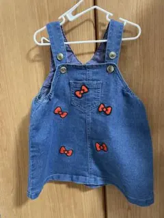 【petit main 】デニムジャンバースカート