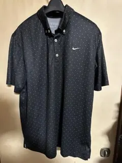 ナイキ　NIKE golf ゴルフ　ドライフィット素材　ポロシャツ　ドット　水玉