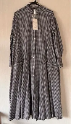 【新品未使用】SO エスオー ギンガムチェック ビッグポケット シャツワンピース