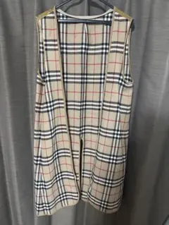 Burberrysノバチェックウールロングベストライナー インナー