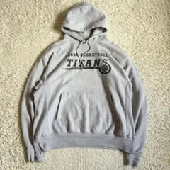 00s Champion リバースウィーブ パーカー L カレッジ 古着　グレー