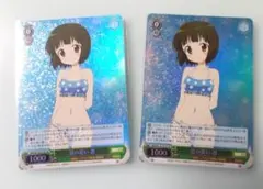 2枚セット　SR 夏の装い 忍　きんいろモザイク