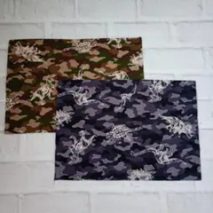 ランチョンマットセット　迷彩柄　恐竜