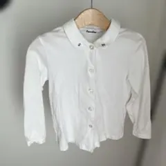 familiar 襟付きホワイトシャツ　サイズ110