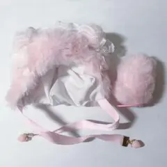 ぬい服 作家 10cm にじぱぺっと ピンク 被り物