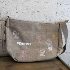 PEANUTS スヌーピー 刺繍 ショルダーバッグ ベージュのサムネイル