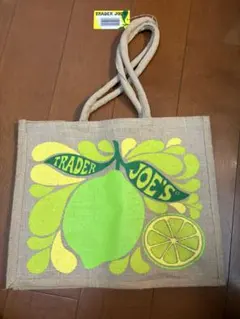 新品 Trader Joe’s トレジョ ジュート エコバッグ レモン＆ライムのサムネイル