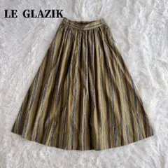美品✨LE GLAZIK 総柄フレアスカート 日本製 36