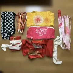 七五三 7歳 女の子 着物小物セット 作り帯 帯揚げ しごき まとめ売り