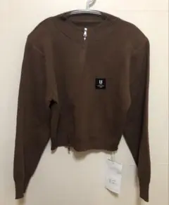 ブラウン クロップドセーター
