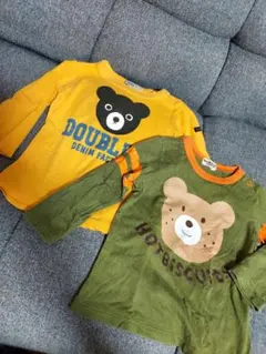ダブルビー ホットビスケッツ 長袖Tシャツ 2枚セット 80cm