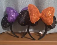 ミニーマウス　ハロウィンカチューシャ　セット