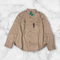 M775☆L.L. Bean新品¥12,000ベージュコットン100%長袖シャツ