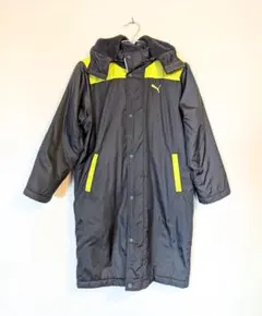 Puma プーマ 中綿ベンチコート 140サイズ　グレー/イエロー