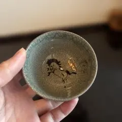 希少【相馬本家】明治期 相馬駒焼 相馬焼 茶碗 走り駒 直し 骨董