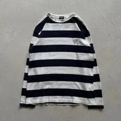 90s old uniqlo border l/s 太ボーダー ロンt ネイビー