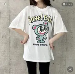 【新品未使用】ミージェーン mejane エンジェルブルーオーバーサイズTシャツのサムネイル