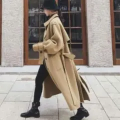 チェスターロングコート オーバーサイズ 韓国ファッション