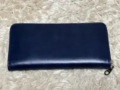 美品 BAGGY PORT 長財布 レザーウォレット ネイビー ほぼ未使用のサムネイル