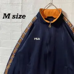 FILA フィラ　袖ロゴトラックジャケット　ネイビー