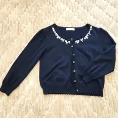 PRIME PATTERN ネイビー カーディガン