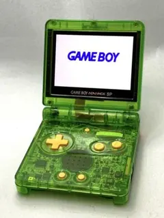ゲームボーイアドバンスSP IPS液晶V4 TYPE-C充電　クリアグリーン