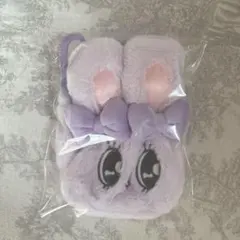 エスターバニー　フェイスボア巾着　ラベンダー　紫　パープル　ポーチ